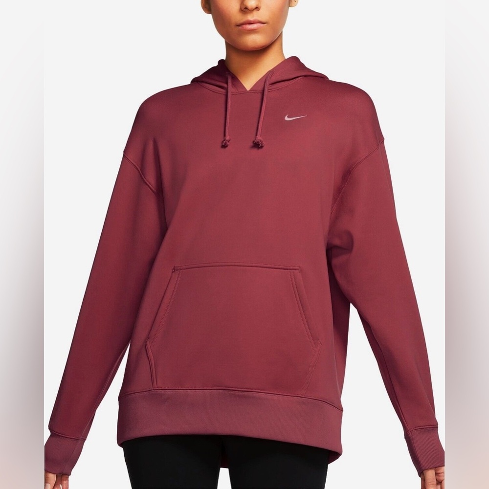 Maroon Nike Therma-Fit Unisex Hoodie